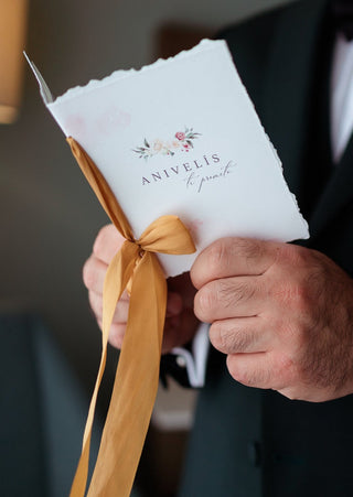 Vow Books - Cotton Paper and Silk Ribbon (Floral)