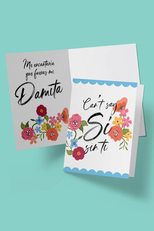 Spanglish Flower Girl Floral Proposal Card