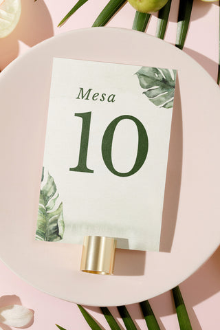 Minimalismo Tropicale, Table Numbers