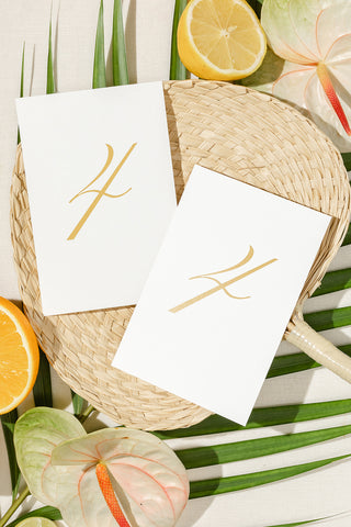 Palme Eleganti, Table Numbers