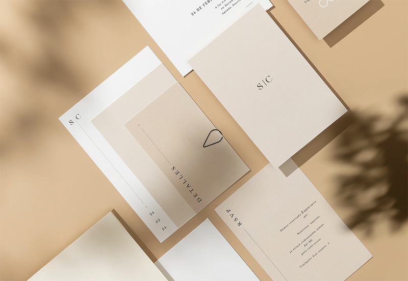 3-piece Invitation Suite Minimalist design